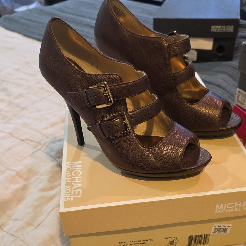 Michael Kors Dark Brown Strappy Heels